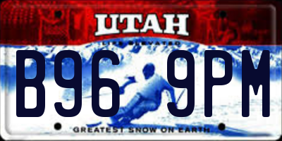 UT license plate B969PM