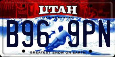 UT license plate B969PN