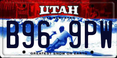 UT license plate B969PW