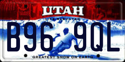 UT license plate B969QL