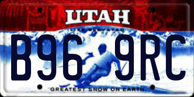 UT license plate B969RC