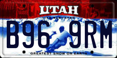 UT license plate B969RM