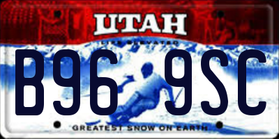 UT license plate B969SC