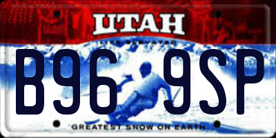 UT license plate B969SP