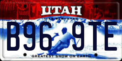 UT license plate B969TE