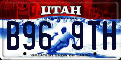 UT license plate B969TH