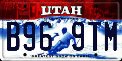 UT license plate B969TM