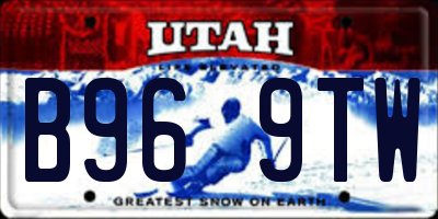 UT license plate B969TW