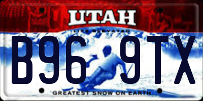 UT license plate B969TX