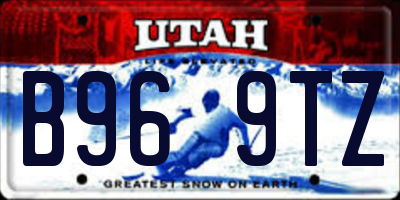 UT license plate B969TZ