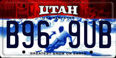 UT license plate B969UB
