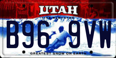 UT license plate B969VW