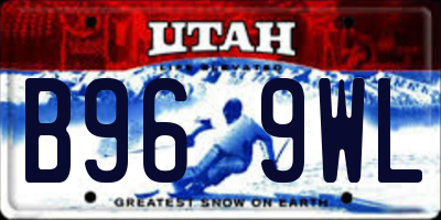 UT license plate B969WL