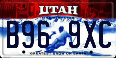 UT license plate B969XC