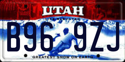 UT license plate B969ZJ