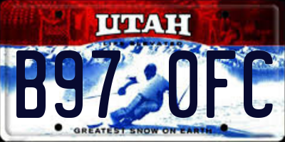 UT license plate B970FC
