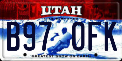 UT license plate B970FK