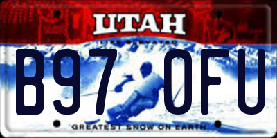 UT license plate B970FU