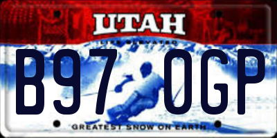 UT license plate B970GP