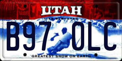 UT license plate B970LC