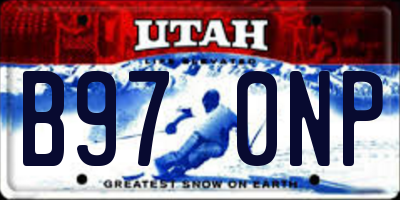 UT license plate B970NP
