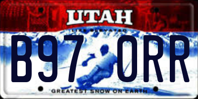 UT license plate B970RR