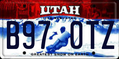 UT license plate B970TZ