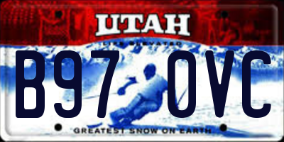 UT license plate B970VC