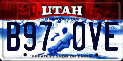 UT license plate B970VE