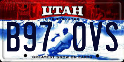 UT license plate B970VS