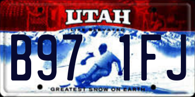 UT license plate B971FJ