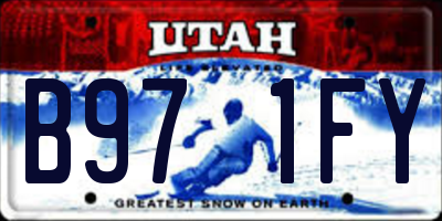 UT license plate B971FY