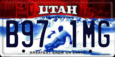 UT license plate B971MG