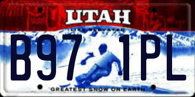 UT license plate B971PL