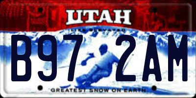 UT license plate B972AM