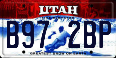 UT license plate B972BP