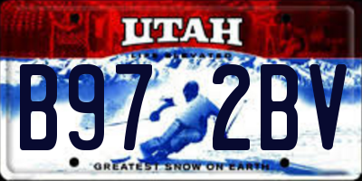 UT license plate B972BV
