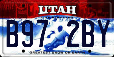 UT license plate B972BY