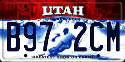 UT license plate B972CM
