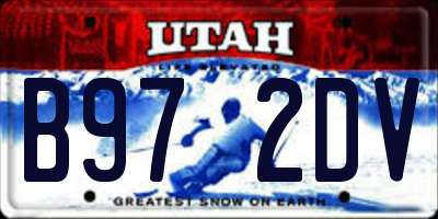 UT license plate B972DV