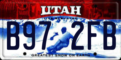 UT license plate B972FB