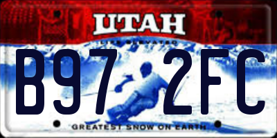 UT license plate B972FC