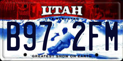 UT license plate B972FM