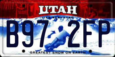 UT license plate B972FP