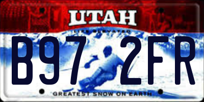 UT license plate B972FR