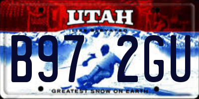 UT license plate B972GU