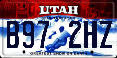 UT license plate B972HZ