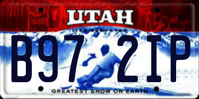 UT license plate B972IP