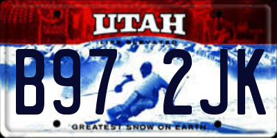 UT license plate B972JK