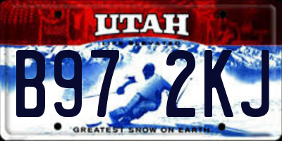 UT license plate B972KJ